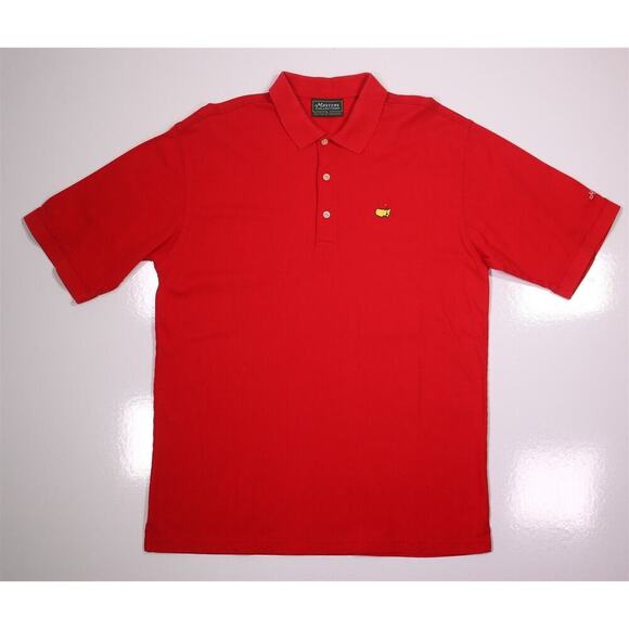 Masters Collection Bright Red Golf Y2K Polo Shirt Augusta Men's Large - Picture 4 of 8